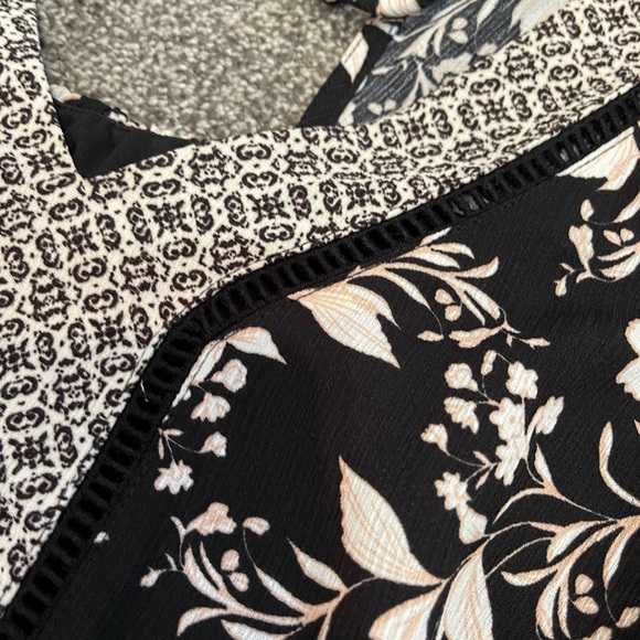 Midi dress | bohemian style bell sleeve dress | floral | small - Picture 4 of 6